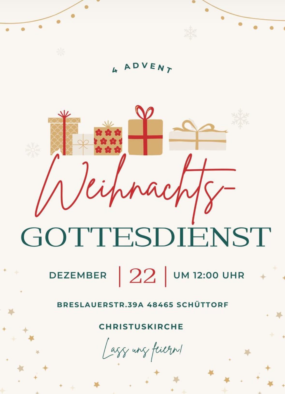 Weihnachtsgottesdienst – 22.12.2024.